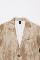 ts(s) - Stripe & Dirt Print 2 Button Jacket - Khaki - Canoe Club