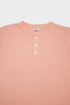 Velva Sheen - Short Sleeve Henley - Orange Pigment Dye - Canoe Club
