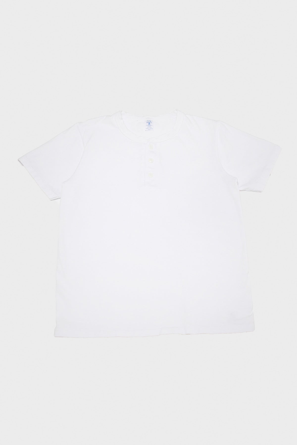 Velva Sheen - Short Sleeve Henley - White Pigment Dye - Canoe Club