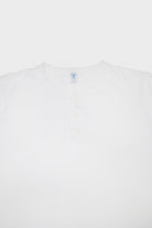 Velva Sheen - Short Sleeve Henley - White Pigment Dye - Canoe Club
