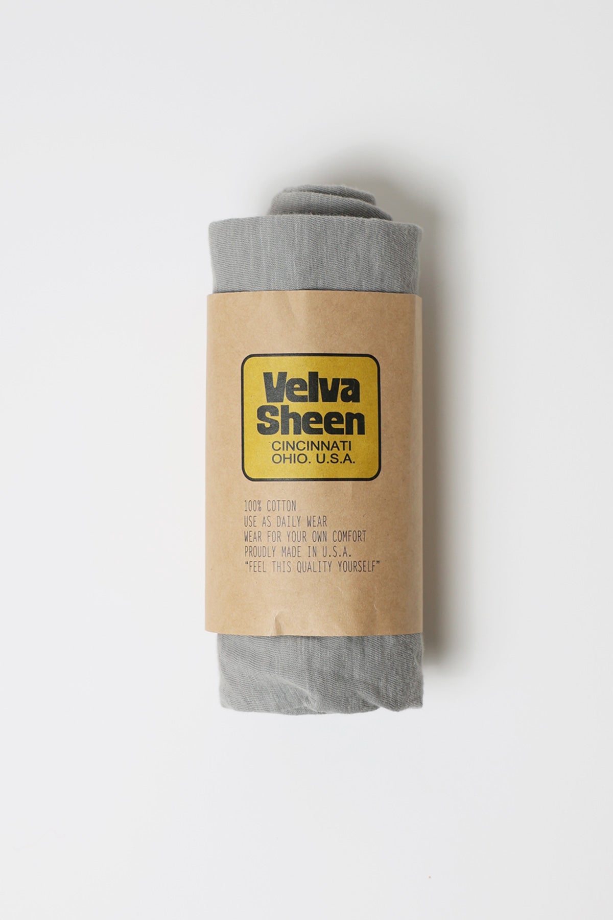 Velva Sheen - Short Sleeve Rolled Tee - Grey - Canoe Club