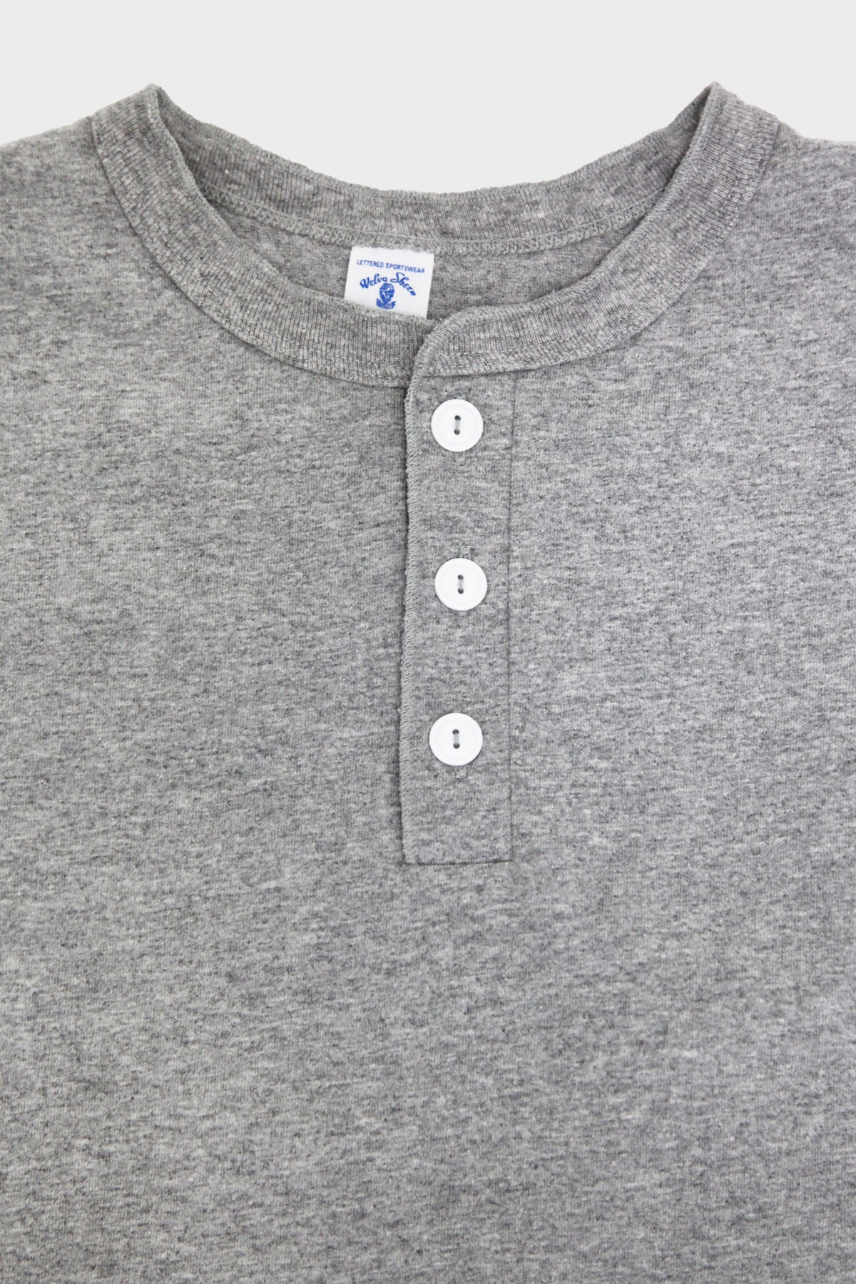 Velva Sheen - Tubular Knit Henley - Heather Grey - Canoe Club