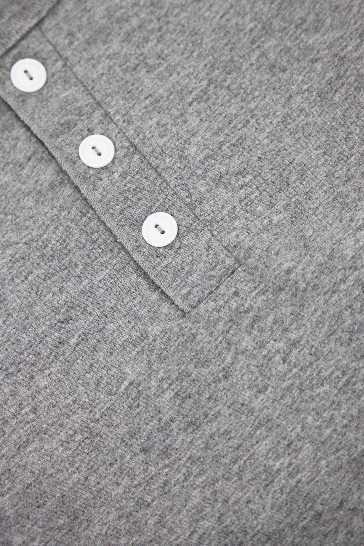 Velva Sheen - Tubular Knit Henley - Heather Grey - Canoe Club