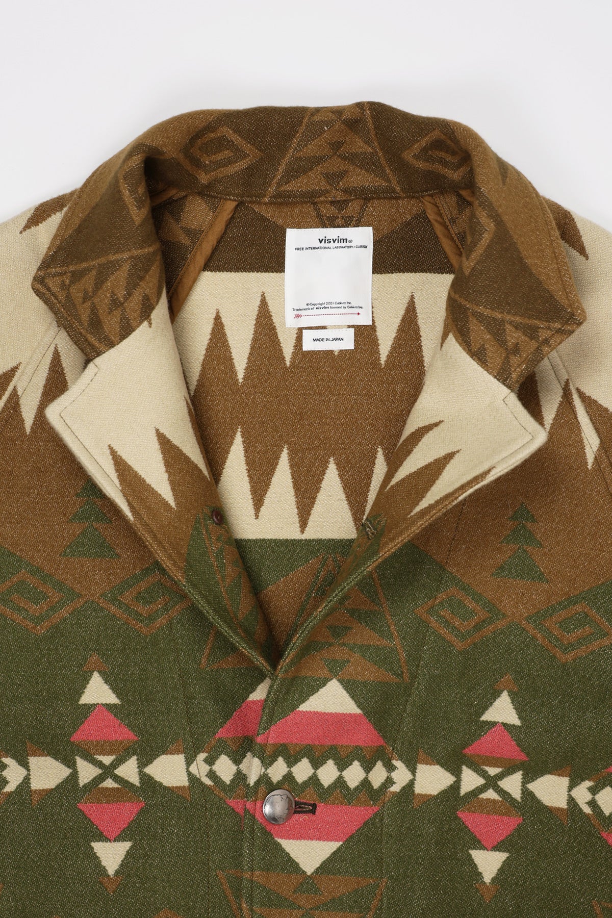 Visvim Hopiland Coat Native Blanket | Khaki | Canoe Club