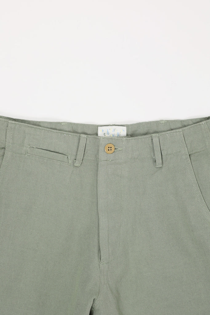 Wythe - Cotton/Linen Shorts - Faded Olive - Canoe Club