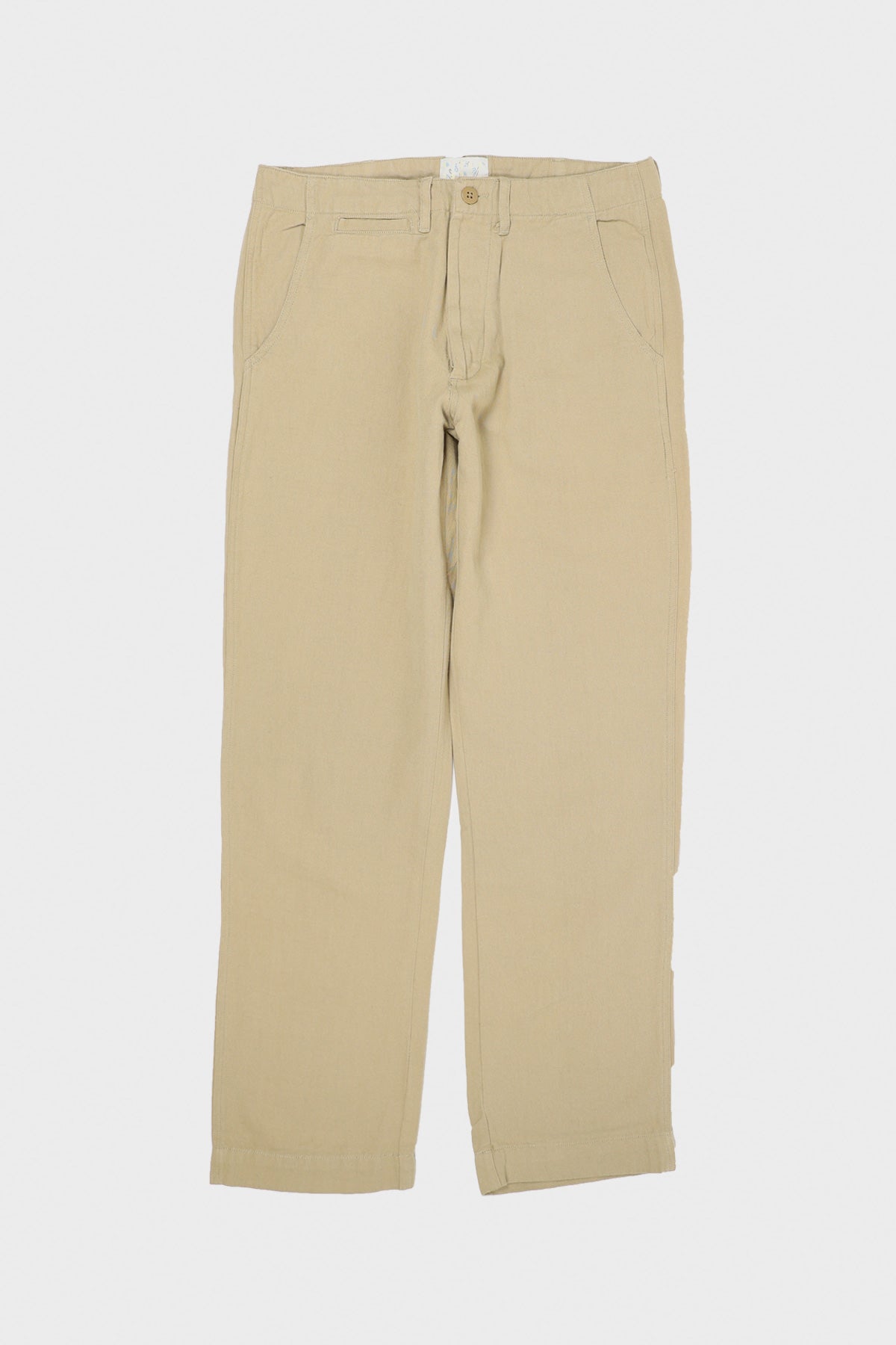 Wythe - Flat Front Cotton/Linen Chinos - Camp Khaki - Canoe Club