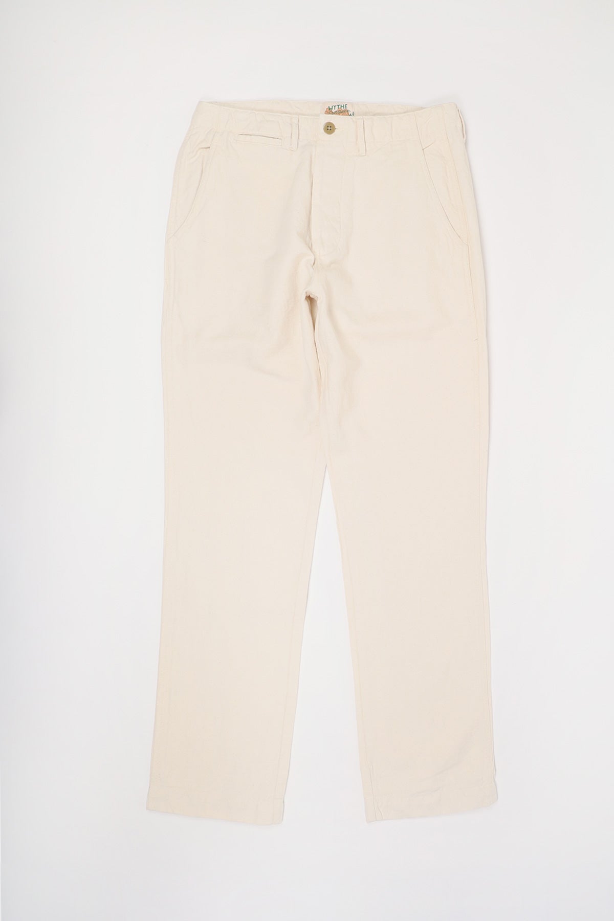 Wythe - Flat Front Cotton/Linen Chinos - Unbleached - Canoe Club