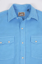 Wythe - Moleskin Pearl Snap Shirt - Oxford Blue - Canoe Club