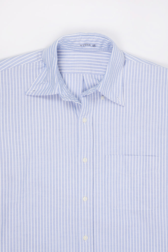Canoe Club - Oxford Collar Button Down Shirt - Blue and White Stripe - Canoe Club