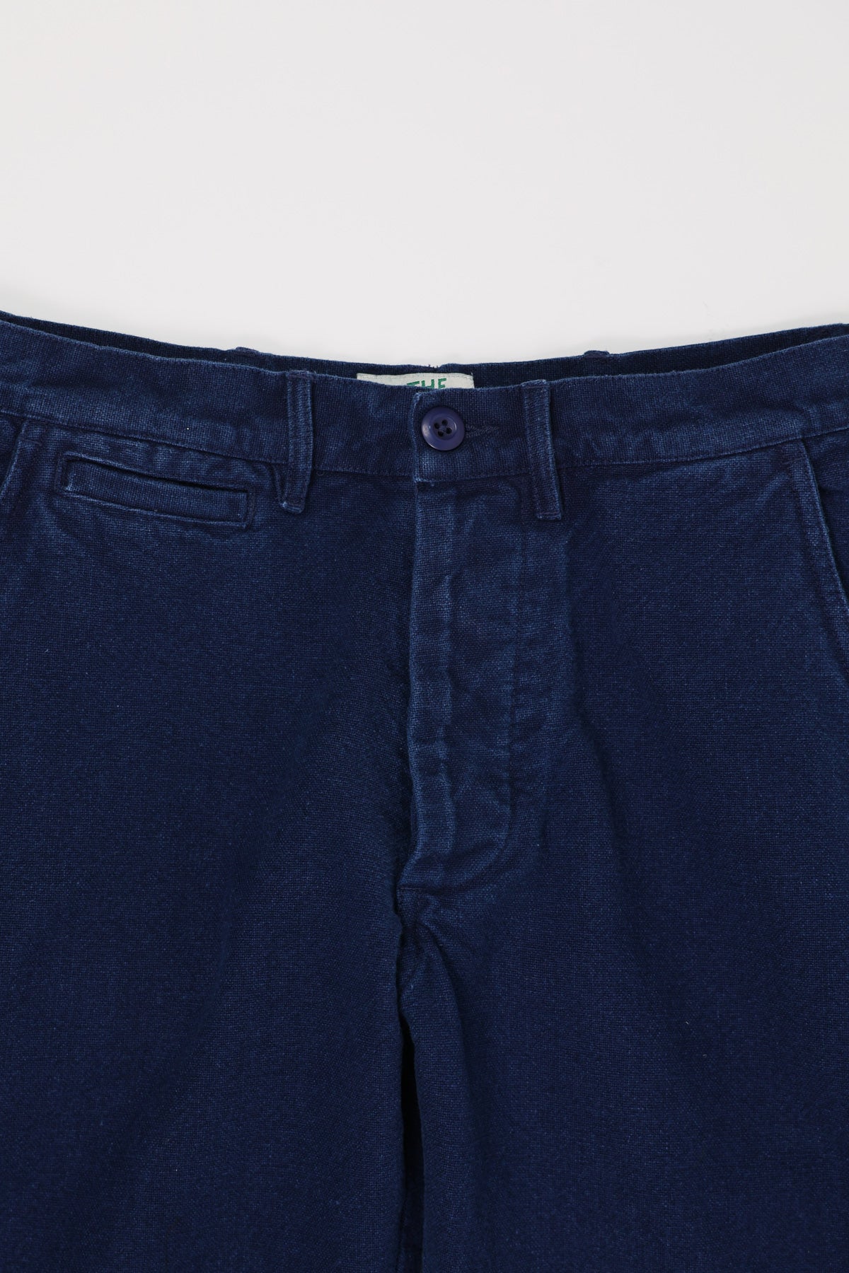 Wythe - Rustic Plainweave Flat Front Chino - Indigo - Canoe Club