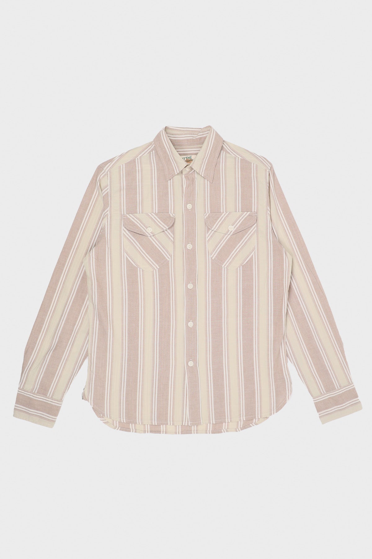 Wythe - Washed Madras Workshirt - Earthtone Stripe - Canoe Club