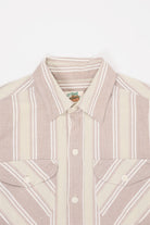 Wythe - Washed Madras Workshirt - Earthtone Stripe - Canoe Club