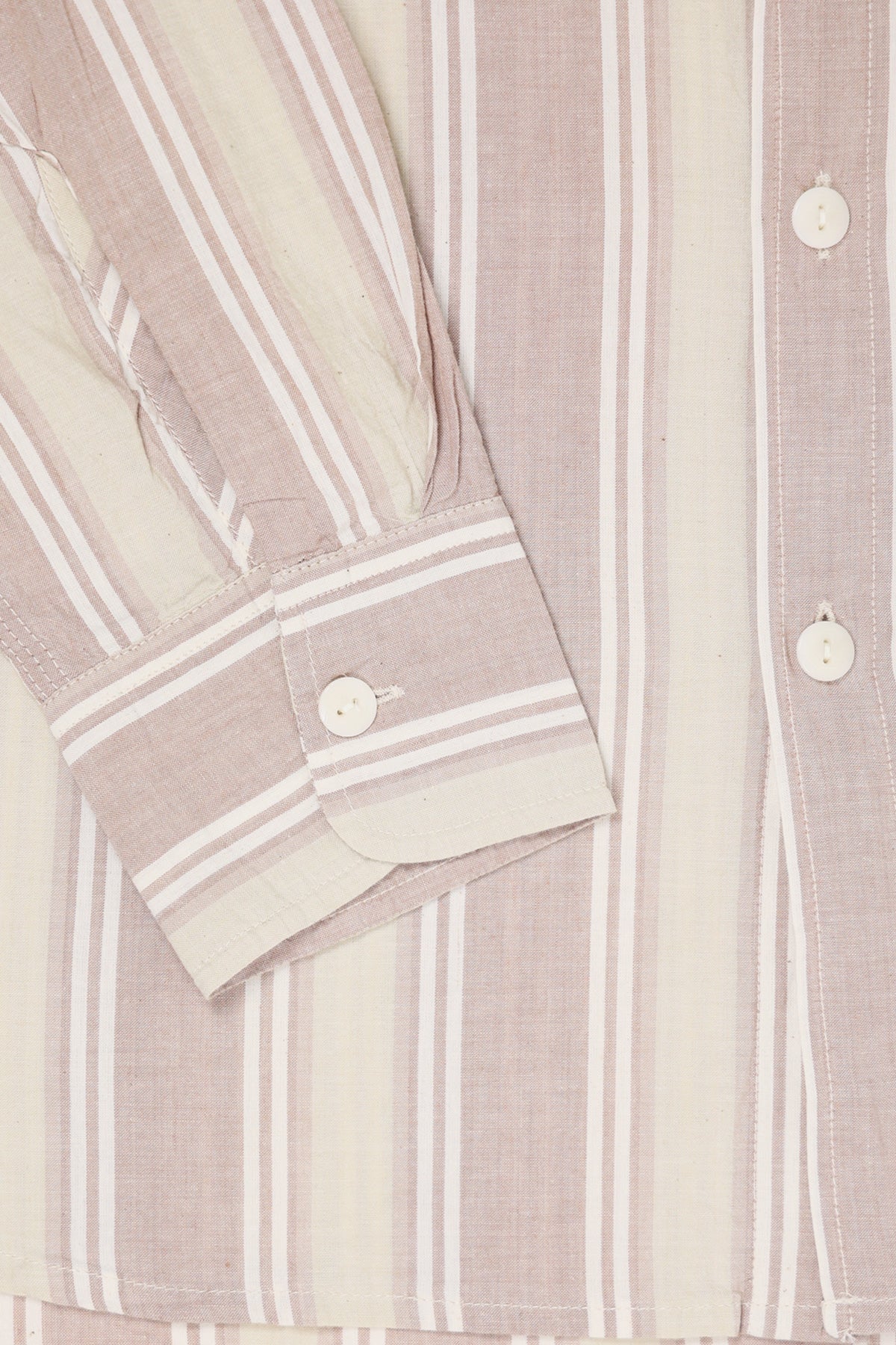 Wythe - Washed Madras Workshirt - Earthtone Stripe - Canoe Club